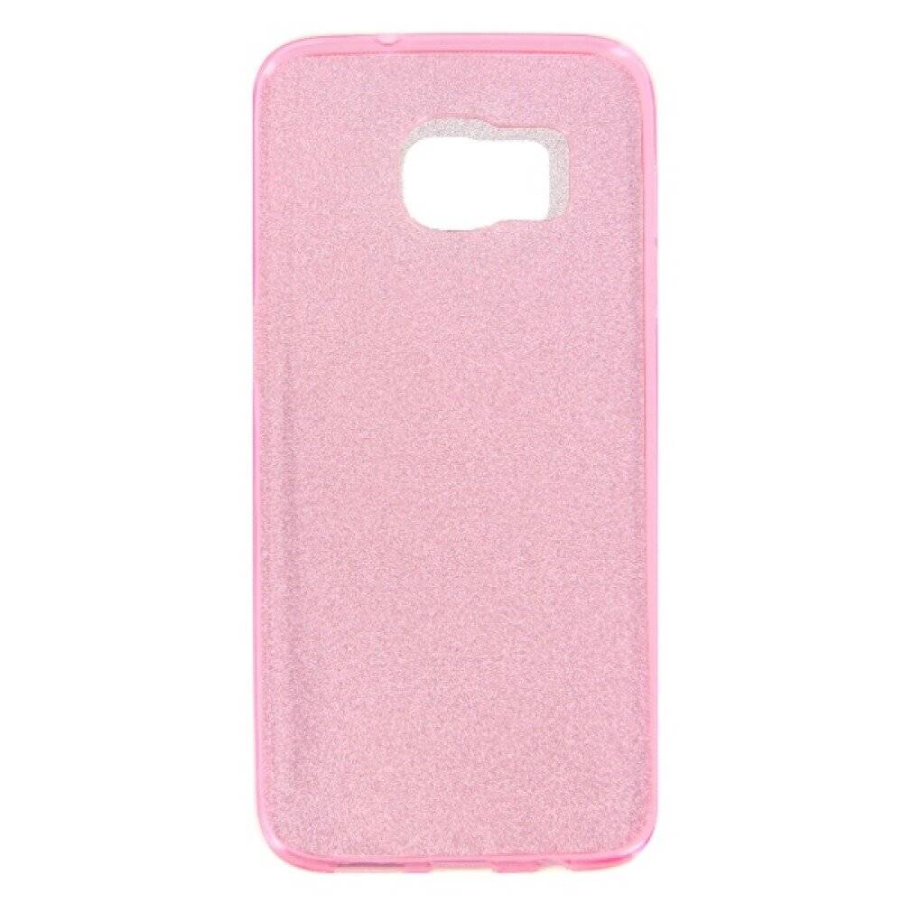 TPU Handyhülle für Samsung Galaxy S7 Edge Pink Glitter Schutz Case