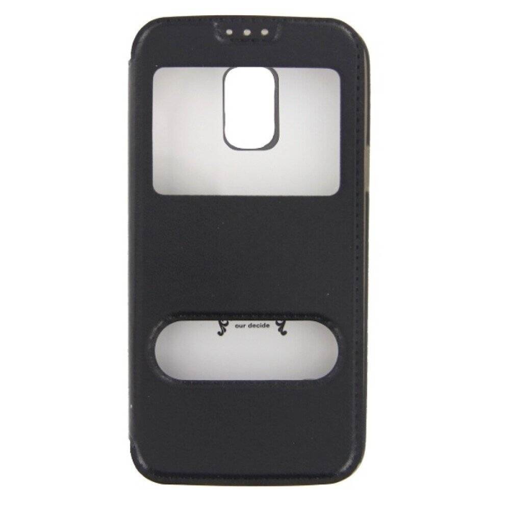 Flip Cover Handyhülle für Samsung Galaxy S5 Mini Schwarz