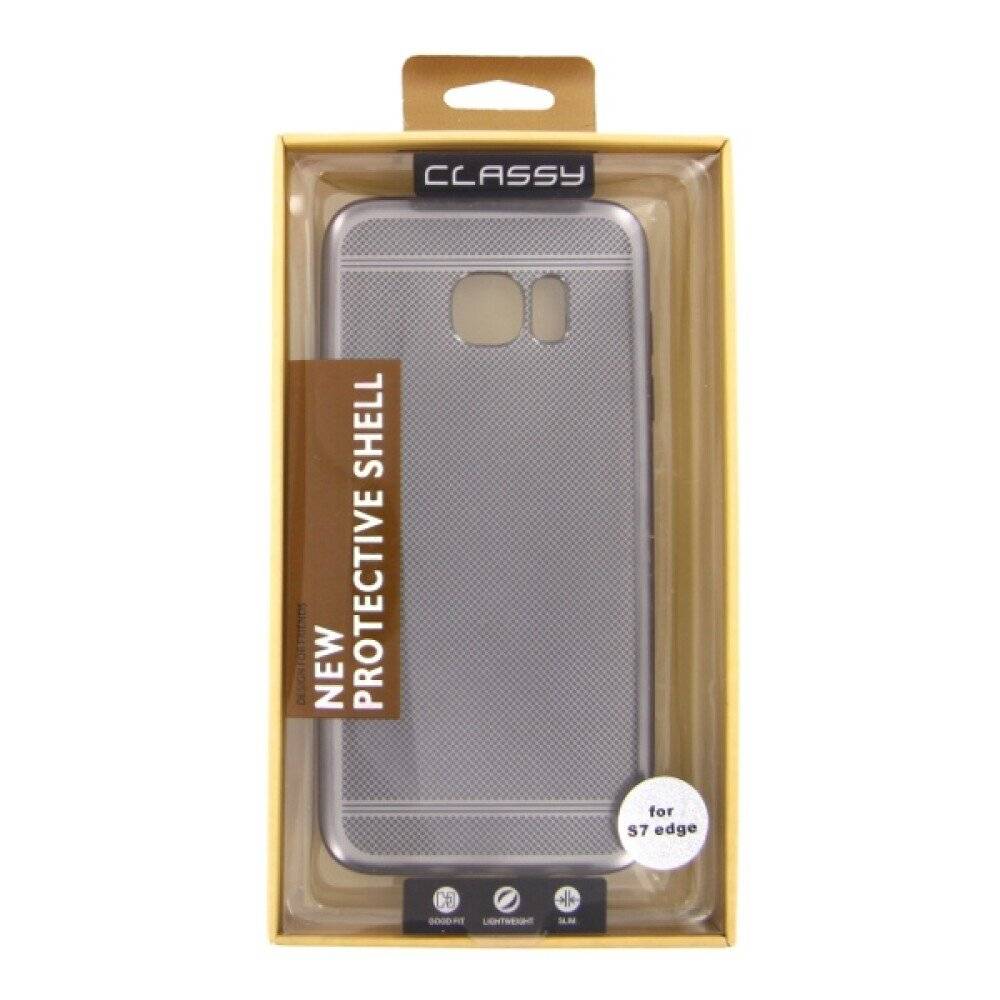 Silikonhülle Handyhülle für Samsung Galaxy S7 Edge Grau Schutz Cover