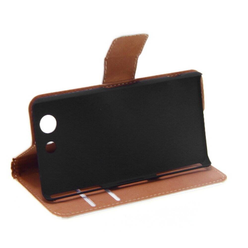 Book Case Handyhülle für Sony Xperia Z3 Compact Weiß 4250710556557