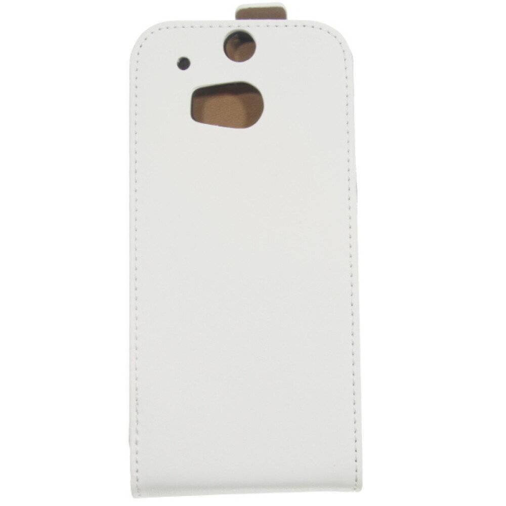 Flip Hülle Handyhülle für HTC One M8 Weiß Leder Tasche Schutz 4250710552863
