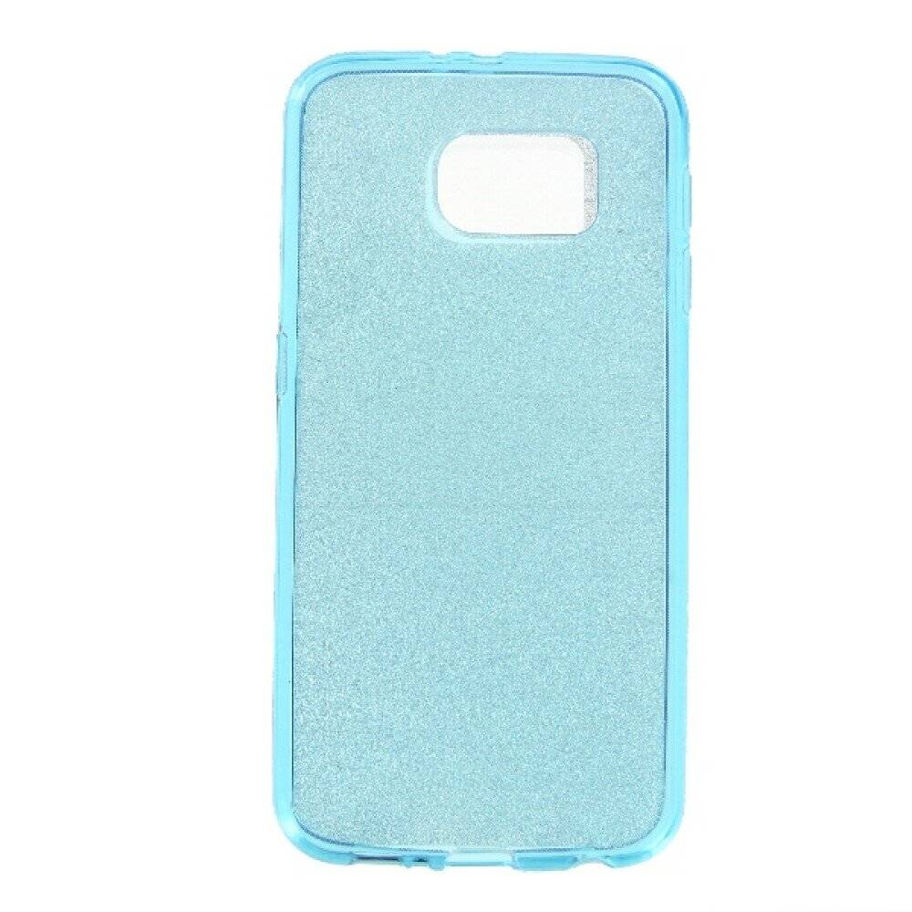 TPU Handyhülle für Samsung Galaxy S6 Blau Glitter Schutzhülle