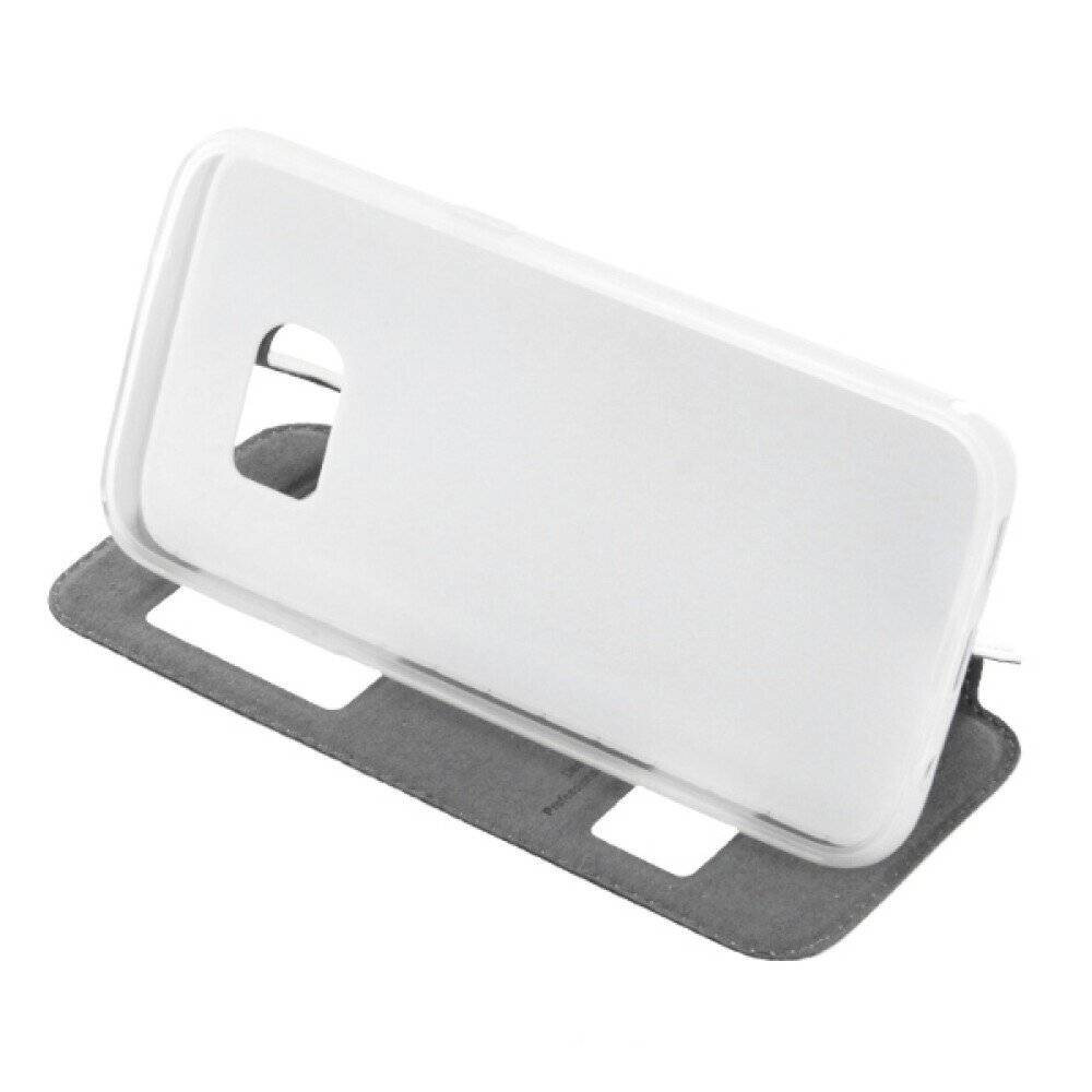 Flip Cover Handyhülle für Samsung Galaxy S7 Weiß Magnetisch