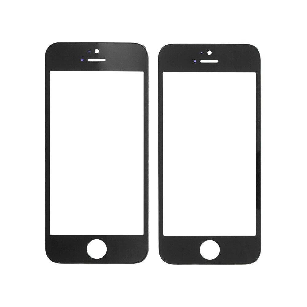 Displayglas für iPhone 5 5s LCD + Rahmen schwarz Panzerfolie Displayschutz