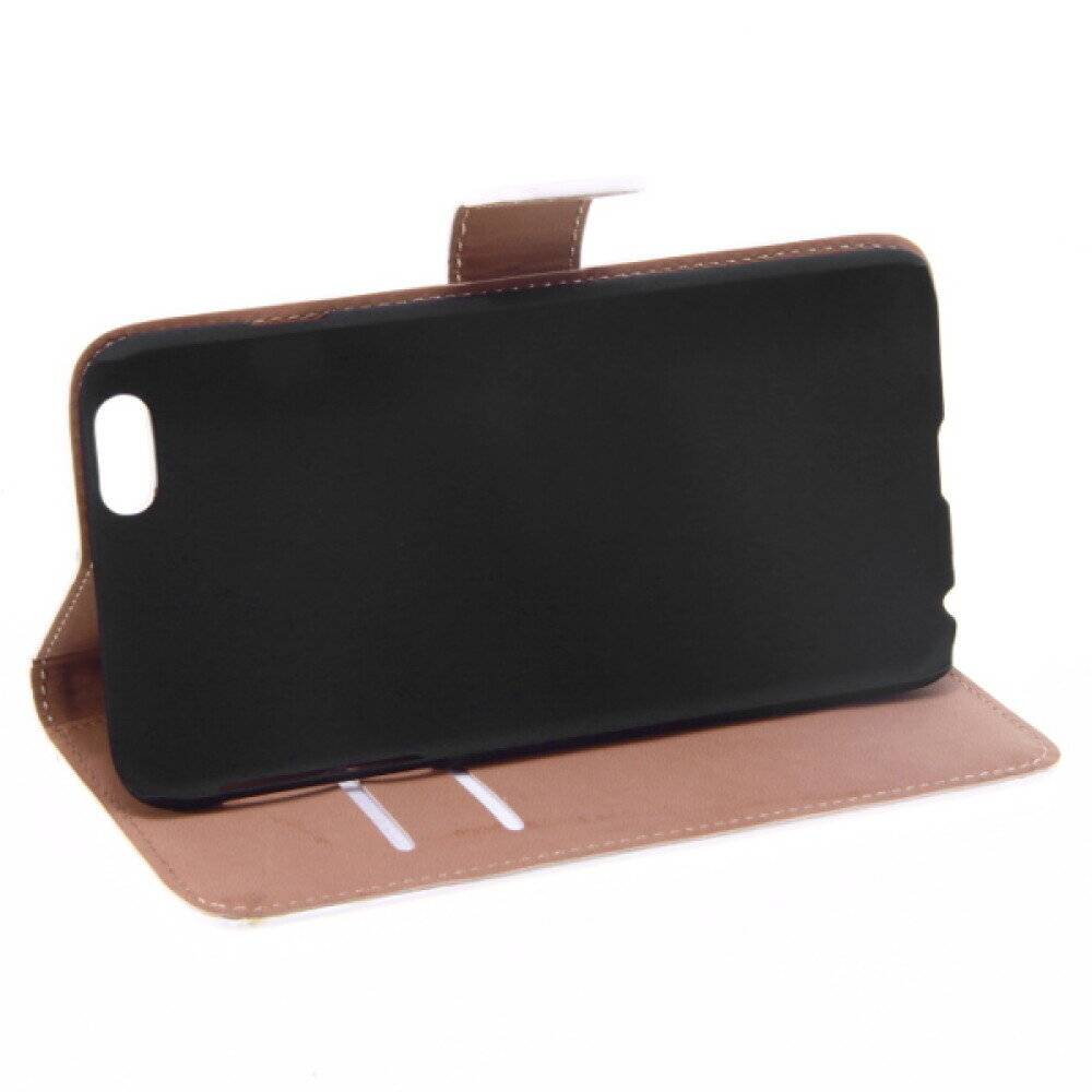 Slim Leder Handyhülle für iPhone 6 Plus Weiß 4250710556328