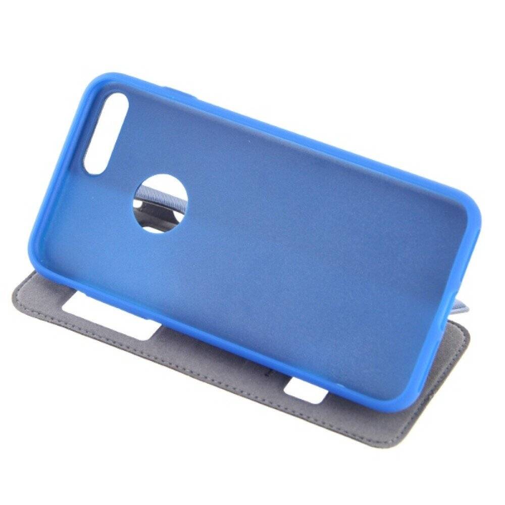 Original Magnet Flip Handyhülle für iPhone 7/8 Plus Blau Schutz Case