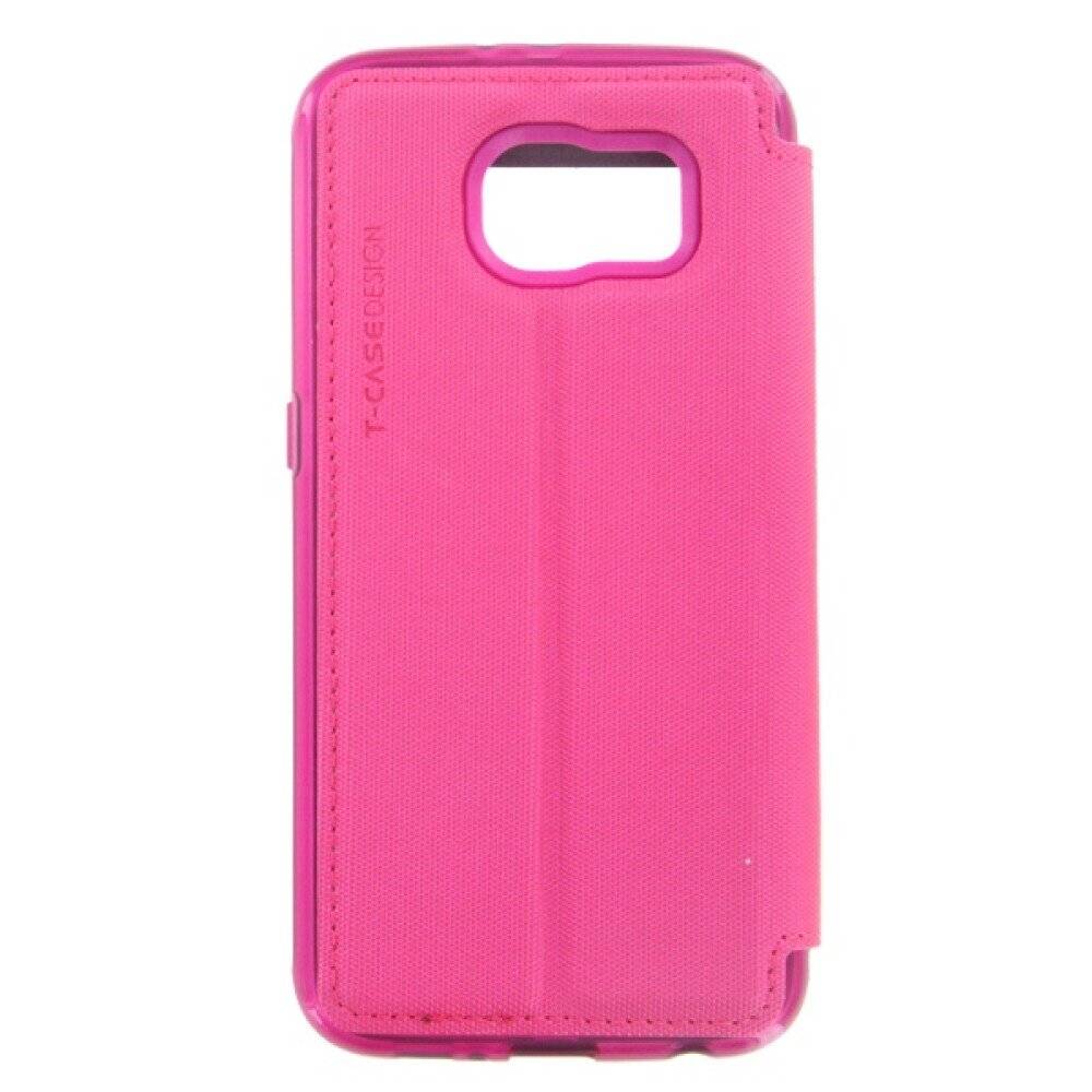 Flip Handyhülle für Samsung Galaxy S6 Pink Schutzhülle Tasche