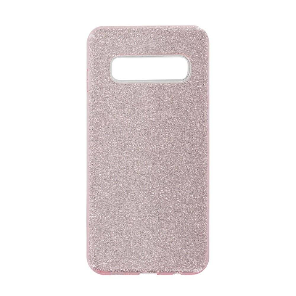 Silikon Handyhülle für Samsung Galaxy S10 pink Glitzer Schutz cnt1305