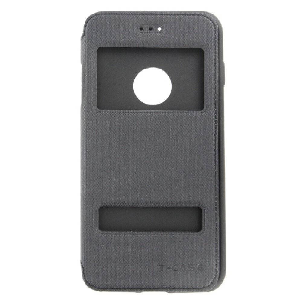 Original Magnet Flip Handyhülle für iPhone 7/8 Plus Schwarz Schutz Tasche