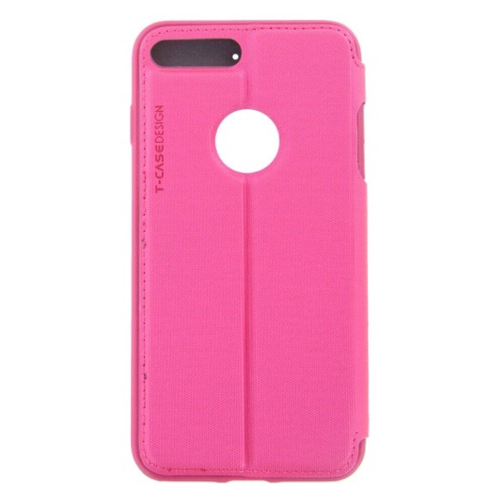 Original Magnet Flip Handyhülle für iPhone 7/8 Plus Pink Schutzhülle Tasche