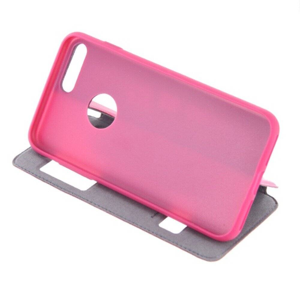 Original Magnet Flip Handyhülle für iPhone 7/8 Plus Pink Schutzhülle Tasche