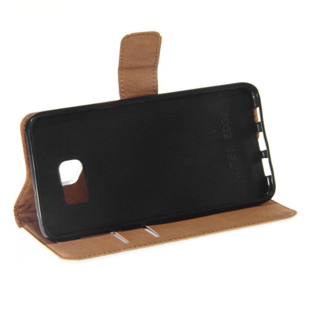 Book Case Handyhülle Galaxy S6 Edge Plus Weiß Leder Tasche Schutz 4250710564828