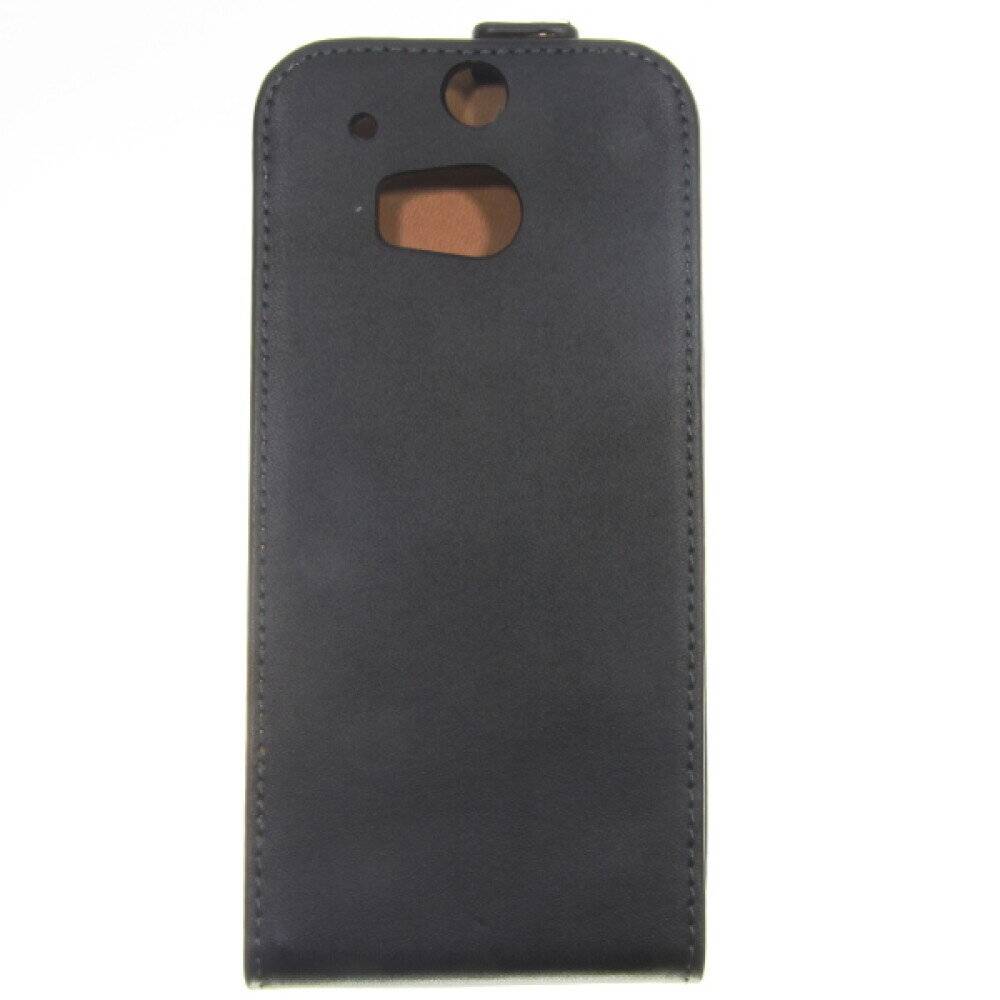 Leder Flip Handyhülle für HTC One M8 Schwarz 4250710552856
