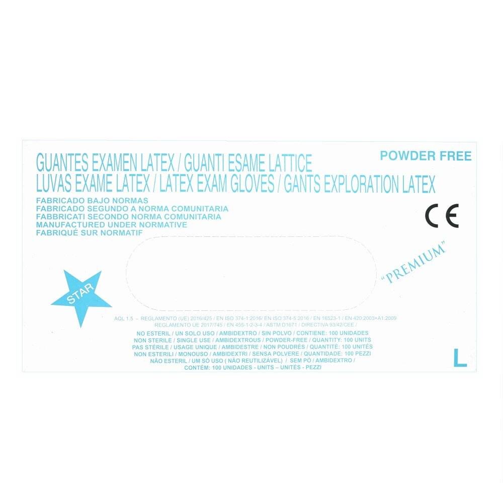 Original 100 Stück Nitrilhandschuhe Einweg, puderfrei, Größe L, weiß