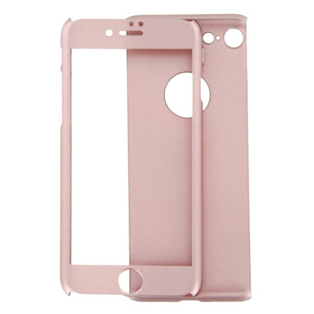 360° Handyhülle für iPhone 7 Rose Gold Schutz Case