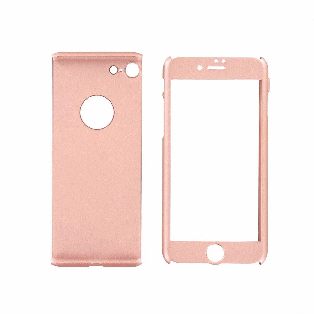 360° Handyhülle für iPhone 7 Rose Gold Schutz Case