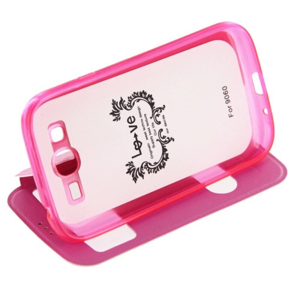 Flip Cover Handyhülle für Samsung I9060 Grand Neo Pink