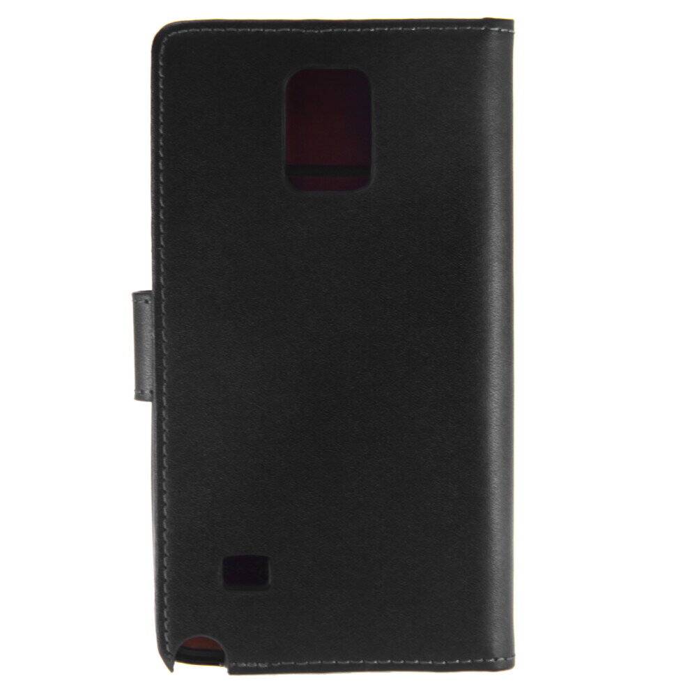 Book Case Handyhülle für Samsung Galaxy Note 4 Schwarz Leder 4250710555772