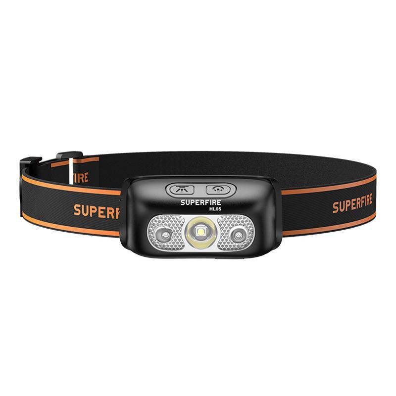 Superfire HL05-E, LED Kopflampe, 120lm, USB