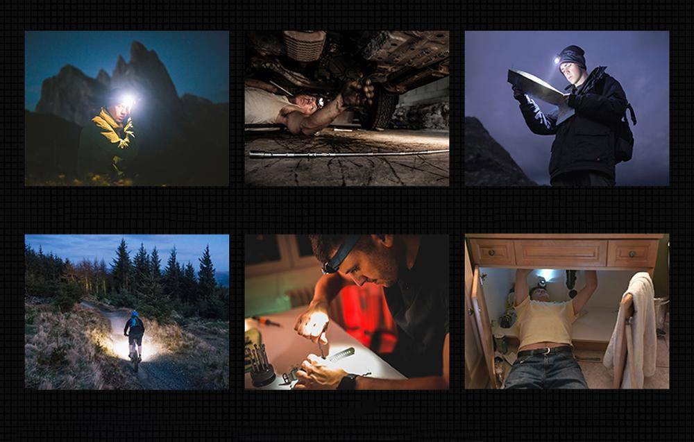 Superfire HL05-E, LED Kopflampe, 120lm, USB