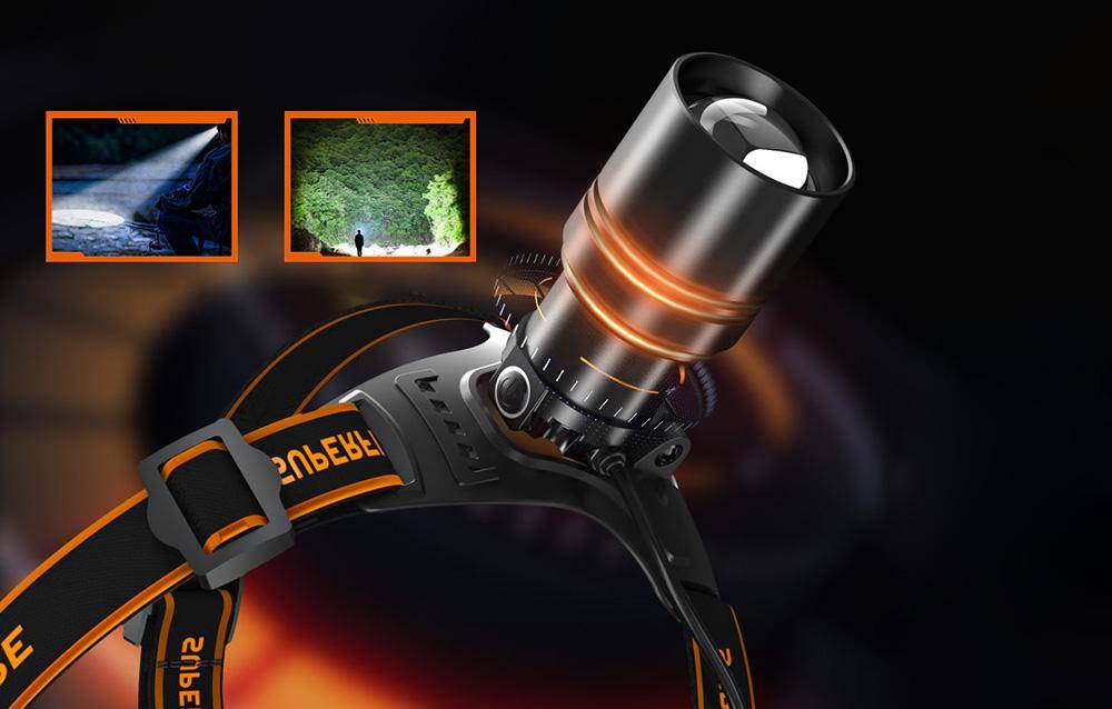 Superfire HL71, LED Kopflampe, 15W, 500lm, USB-C