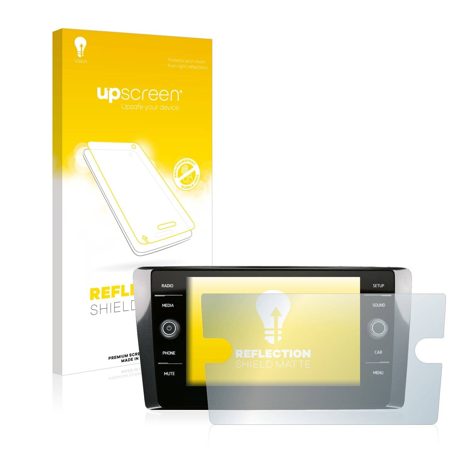 upscreen Reflection Shield Matte Premium Displayschutzfolie für Volkswagen T-Cross 2020