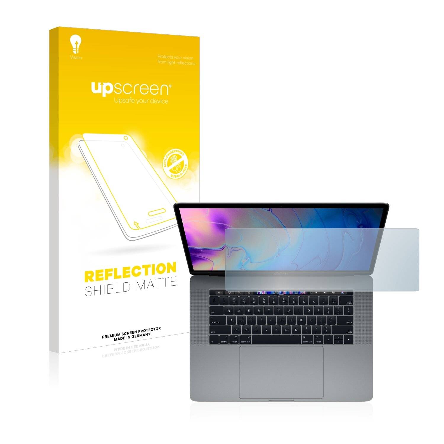upscreen Reflection Shield Matte Premium Displayschutzfolie für Apple MacBook Pro 15 2019