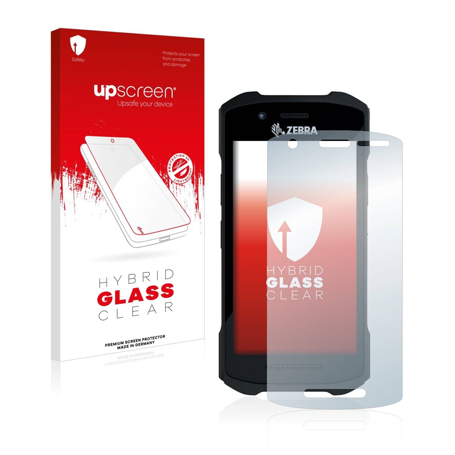 upscreen Flexible Schutz Glas Folie für Zebra TC21/ TC26 Schutzglas 9H Hybridglas Klar