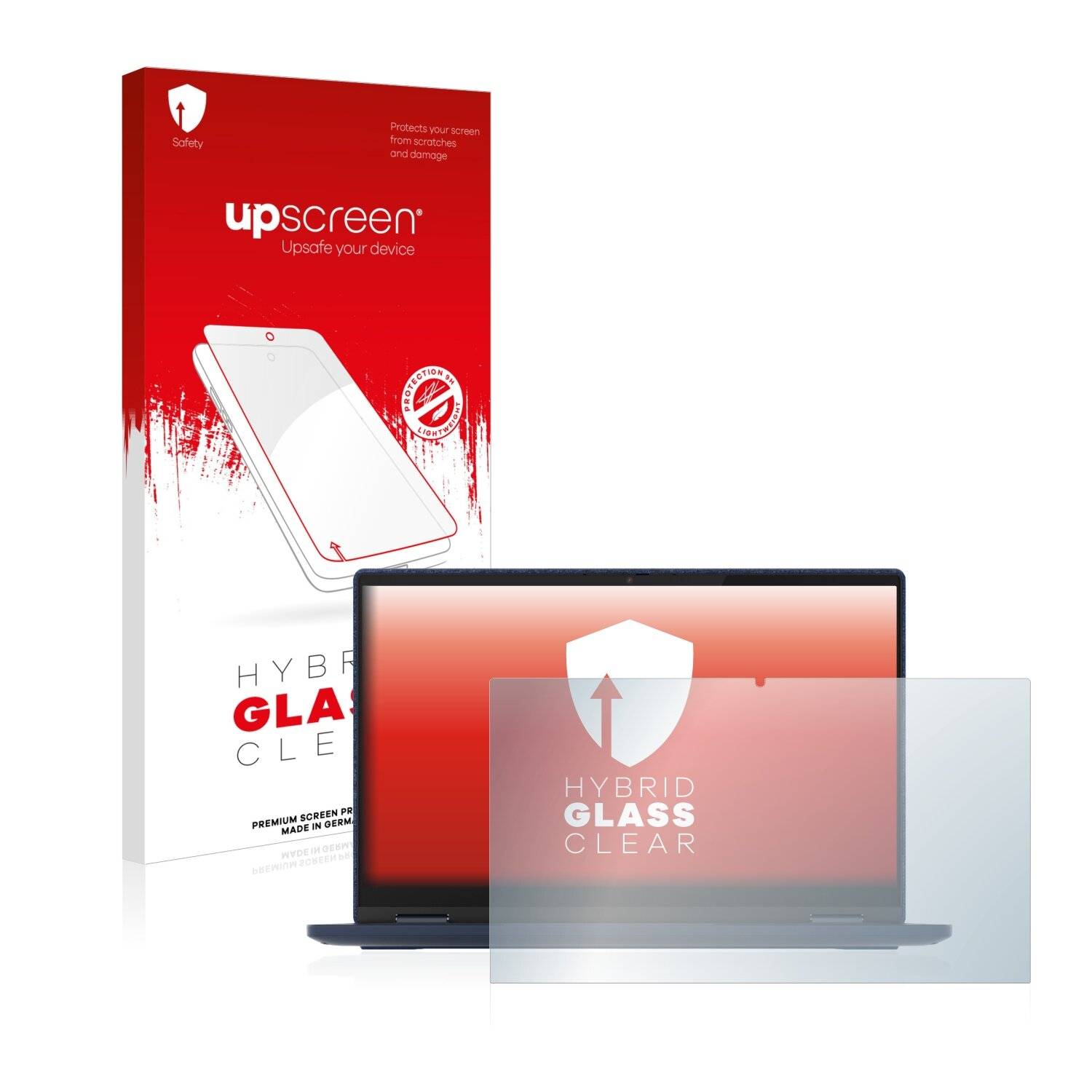 upscreen Hybrid Glass Clear Premium Schutzglas Folie für Lenovo Yoga 6
