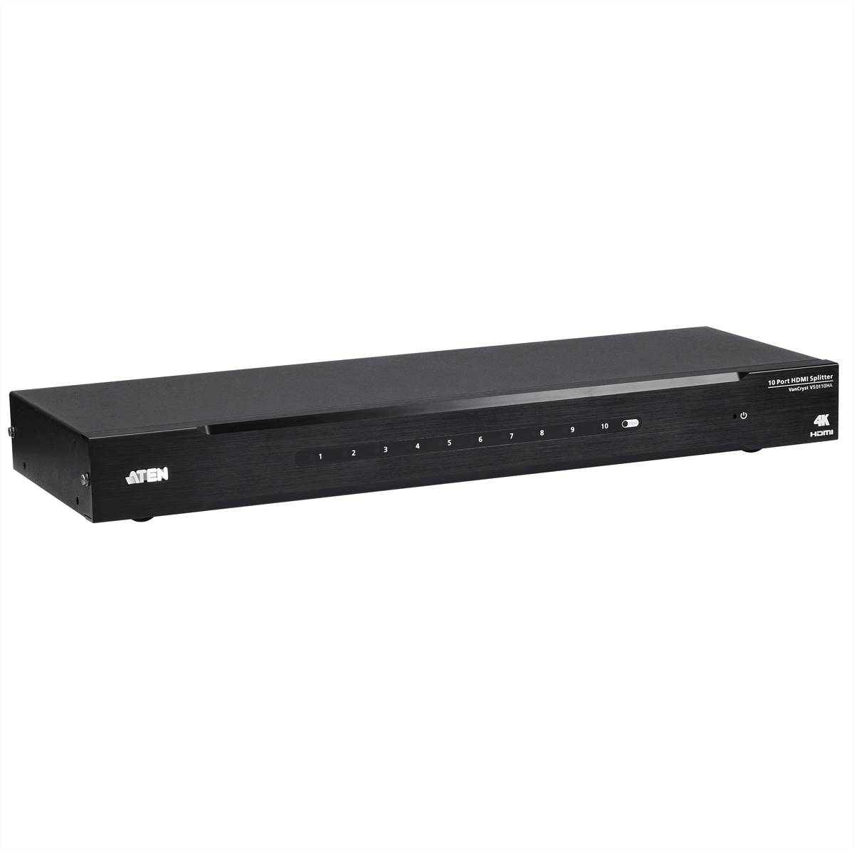 ATEN VS0110HA 10 Port HDMI-Splitter Ultra HD-fähig 4096 x 2160 Pixel Schwarz