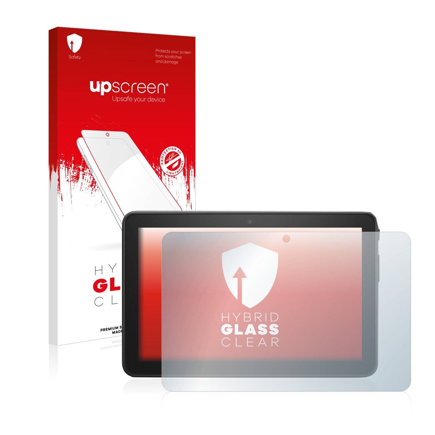 upscreen Hybrid Glass Clear Premium Schutzglas Folie für Amazon Fire 7