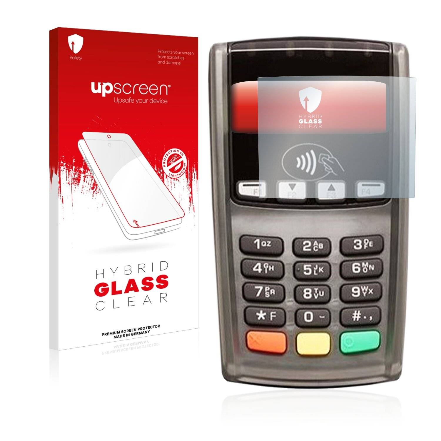 upscreen Hybrid Glass Clear Premium Schutzglas Folie für Ingenico