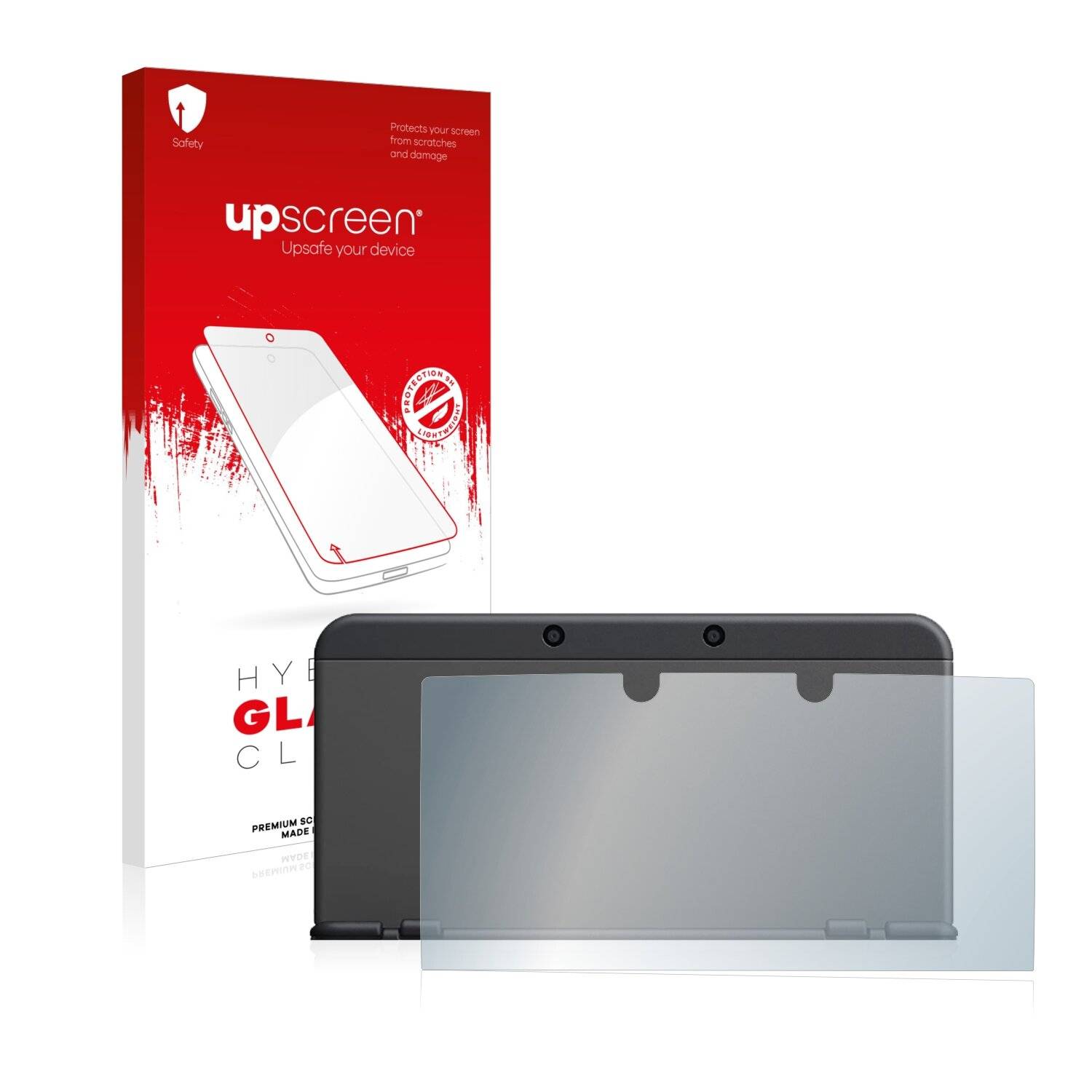 upscreen Hybrid Glass Clear Premium Schutzglas Folie für Nintendo 3DS