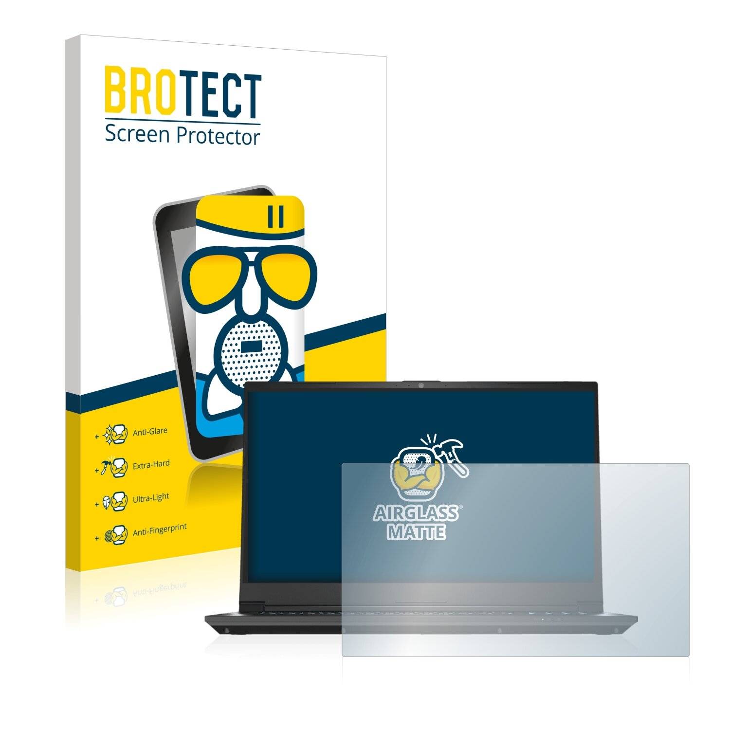 BROTECT AirGlass Matte Schutzglas Folie für Medion Erazer Crawler