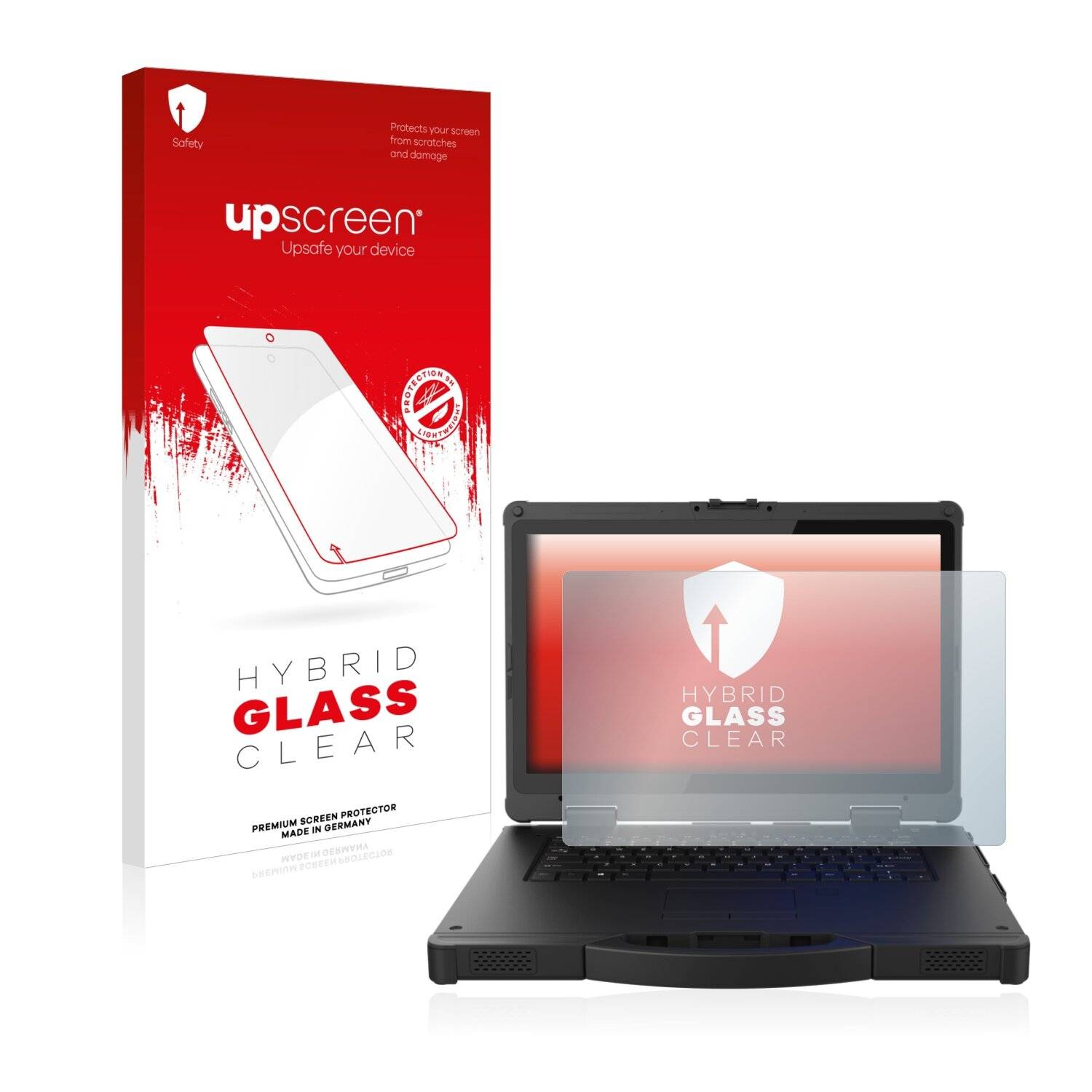 upscreen Hybrid Glass Clear Premium Schutzglas Folie für Werock Rockbook