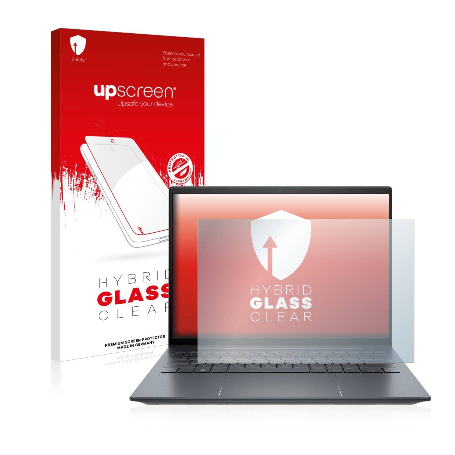 upscreen Hybrid Glass Clear Premium Schutzglas Folie für HP Elite Dragonfly