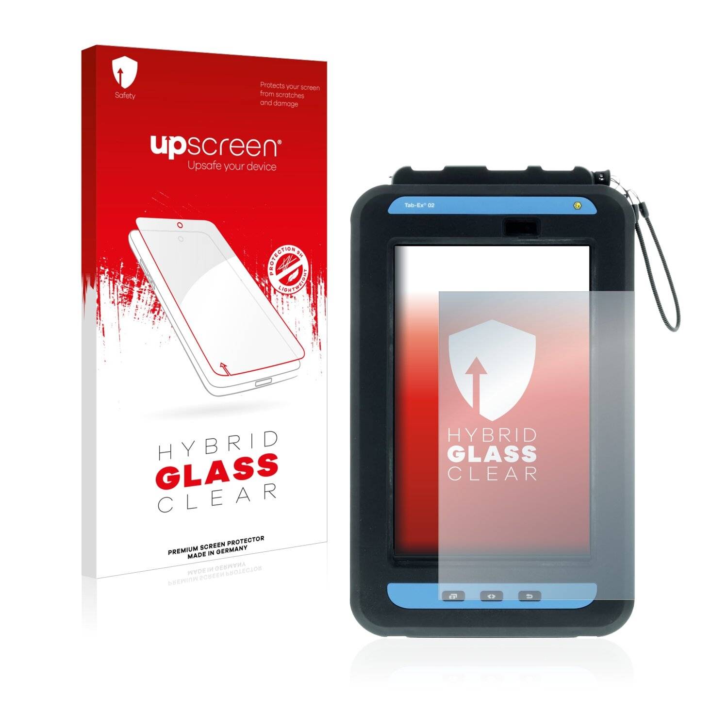 upscreen Hybrid Glass Clear Premium Schutzglas Folie für Ecom Tab Ex