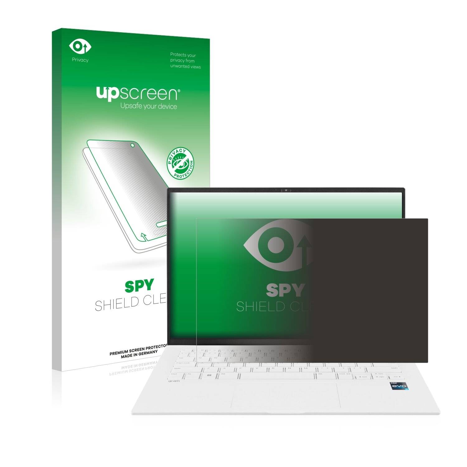 upscreen Spy Shield Clear Premium Blickschutzfolie für LG gram 14