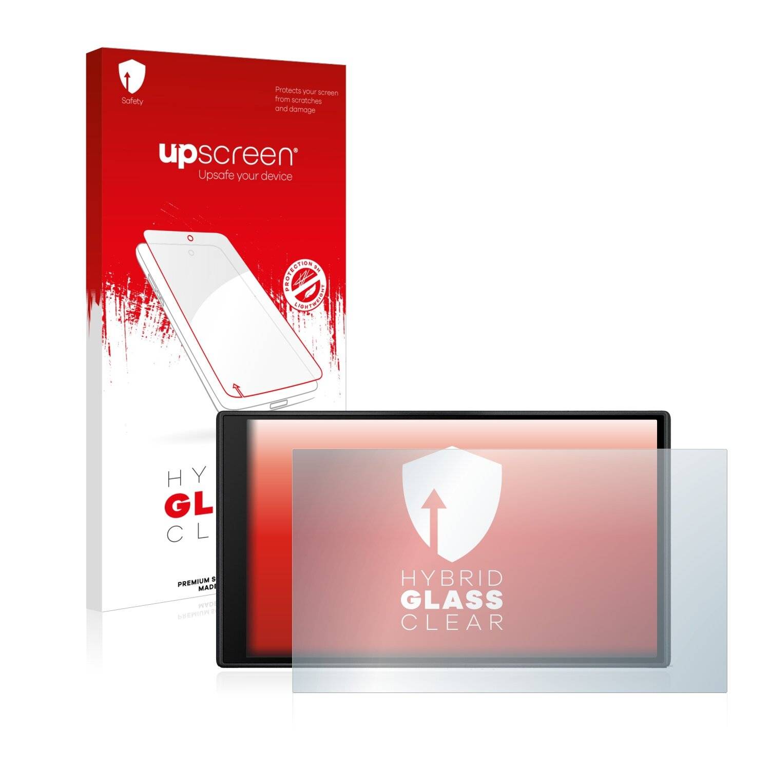 upscreen Hybrid Glass Clear Premium Schutzglas Folie für Garmin dezl