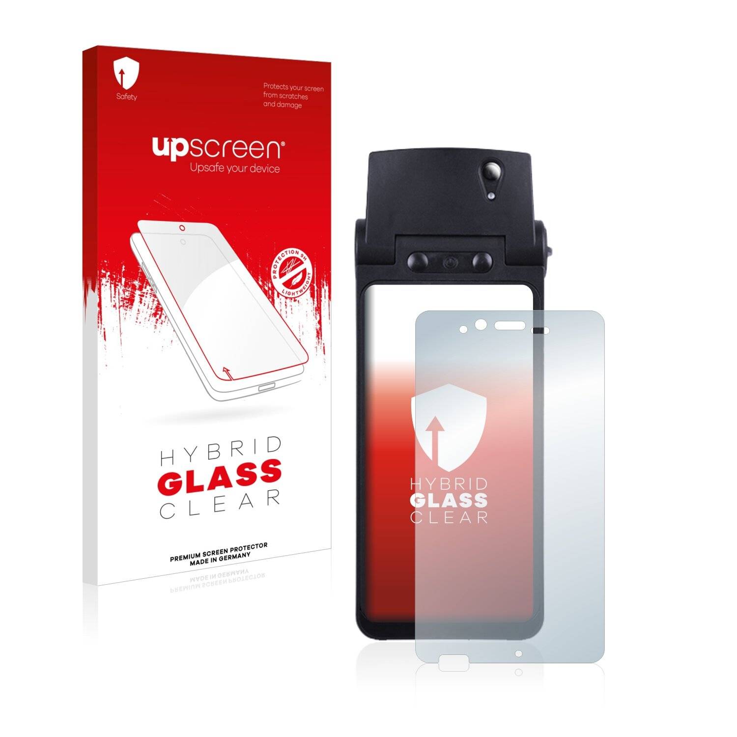 upscreen Hybrid Glass Clear Premium Schutzglas Folie für Pokini Tab