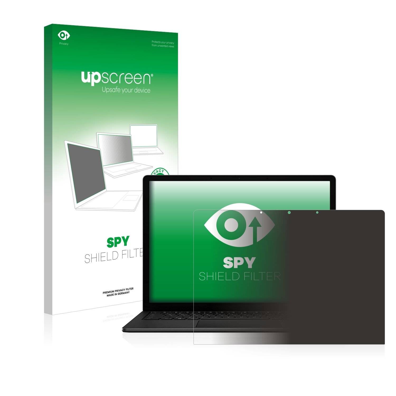upscreen Blickschutzfilter für Microsoft Surface Book 3 13.5" Blaulichtfilter Sichtschutz Privacy Anti Spy abnehmbar