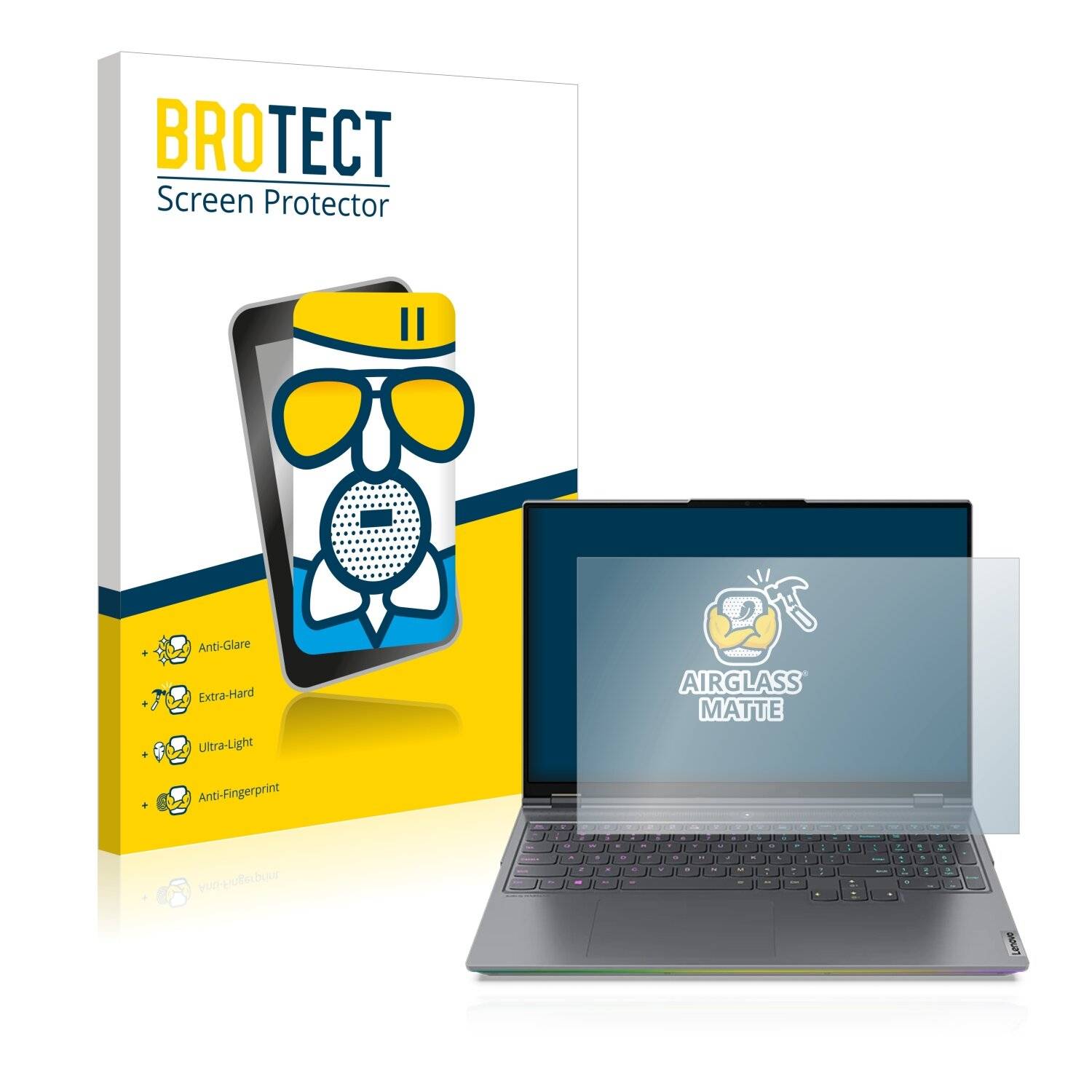BROTECT AirGlass Matte Schutzglas Folie für Lenovo Legion 7i Gen 6