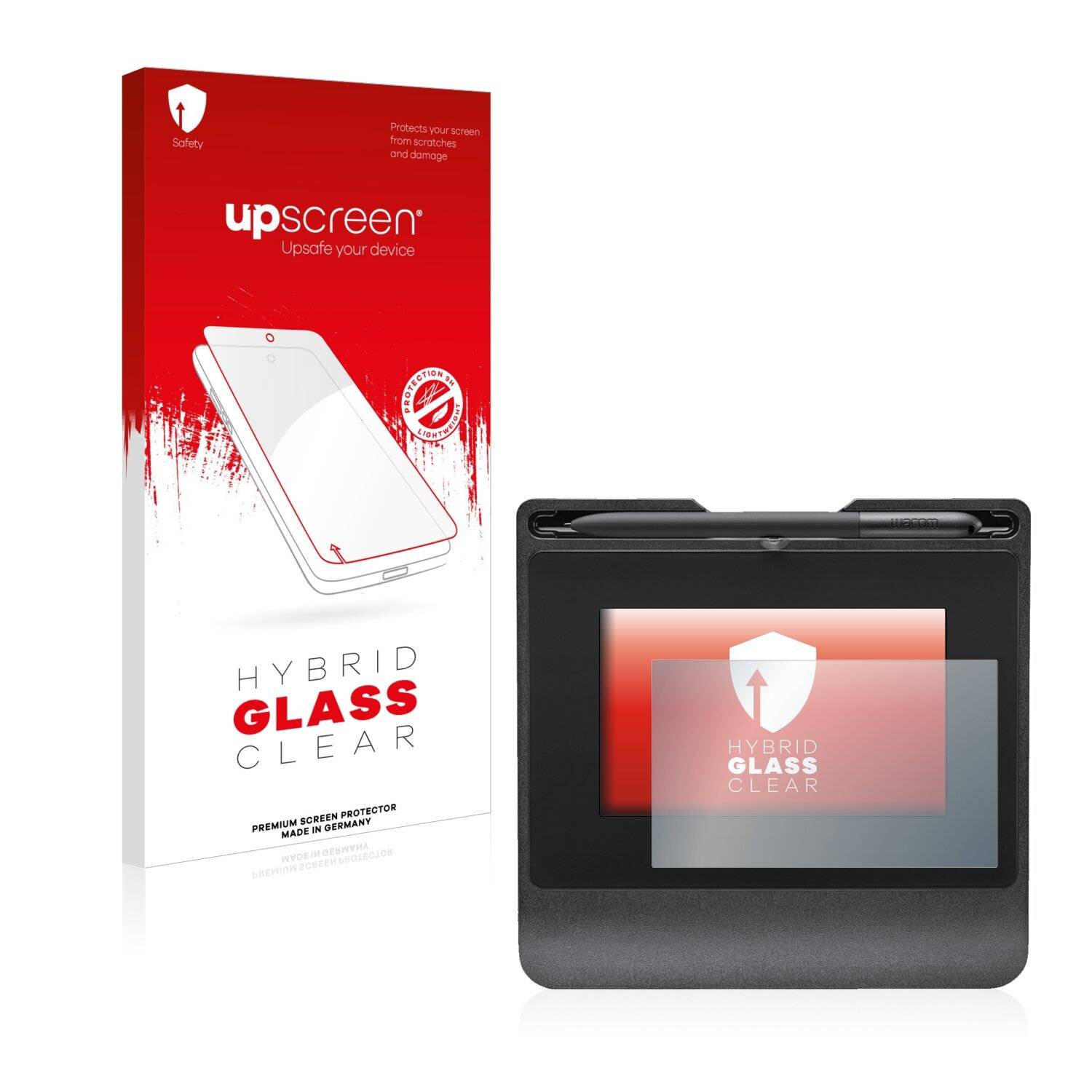 upscreen Hybrid Glass Clear Premium Schutzglas Folie für Wacom STU-540 /