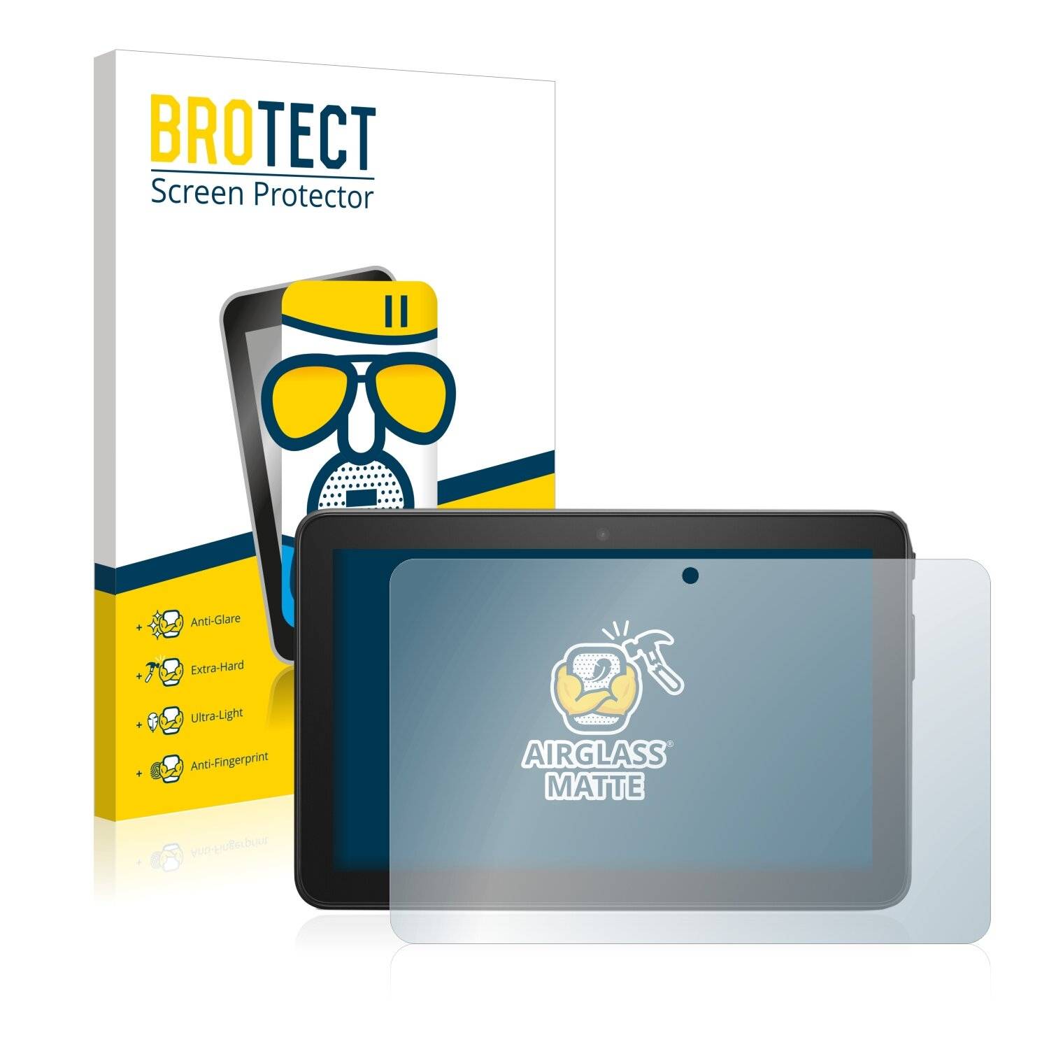 BROTECT AirGlass Flexible Schutz Glas Folie für Amazon Fire 7 2022 Matt Entspiegelt