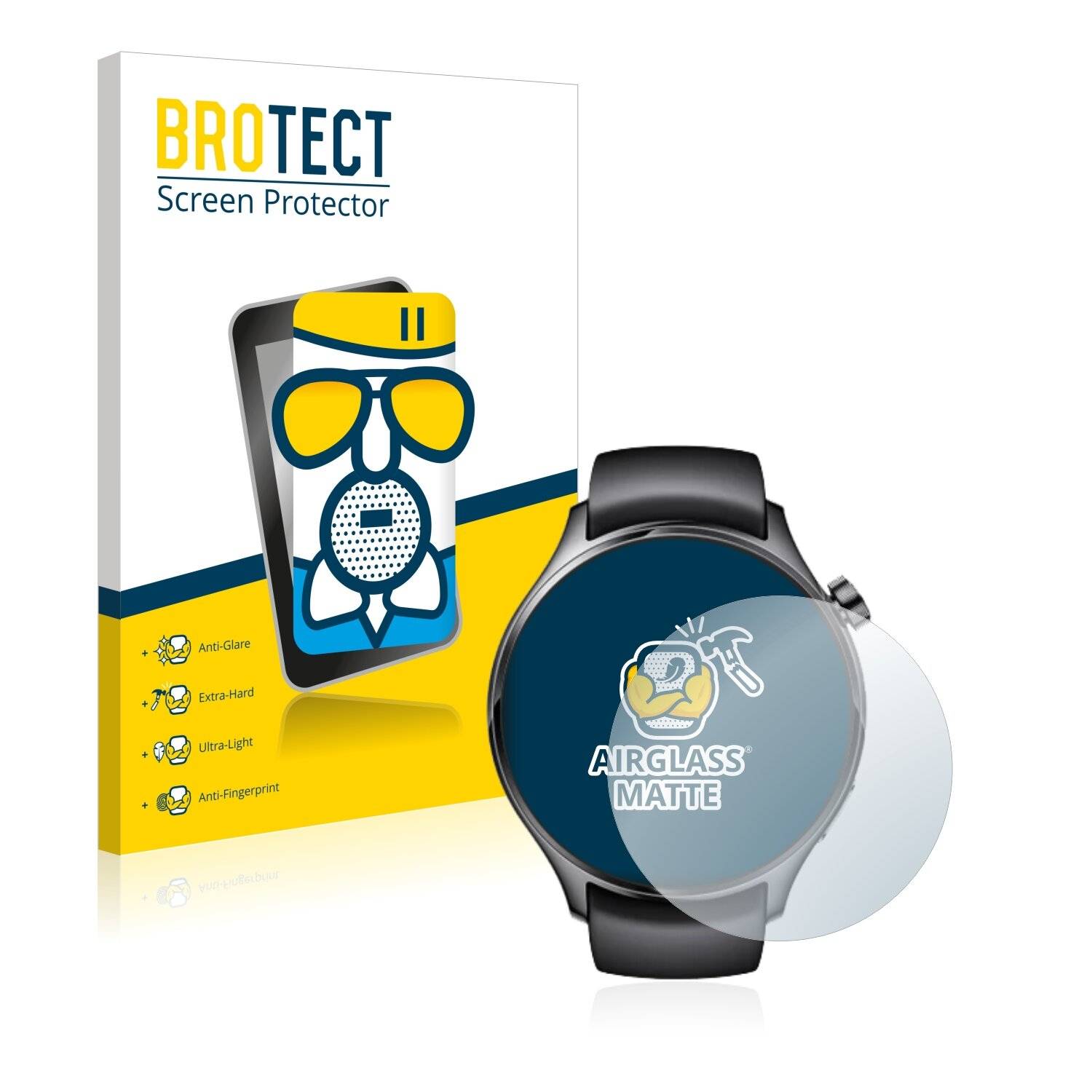 BROTECT AirGlass Matte Schutzglas Folie für Xiaomi Watch S1