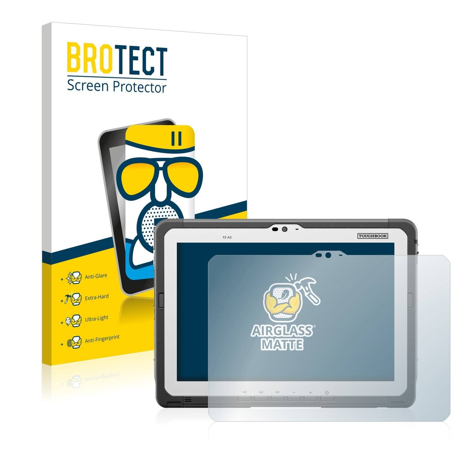 BROTECT AirGlass Matte Schutzglas Folie für Panasonic Toughbook