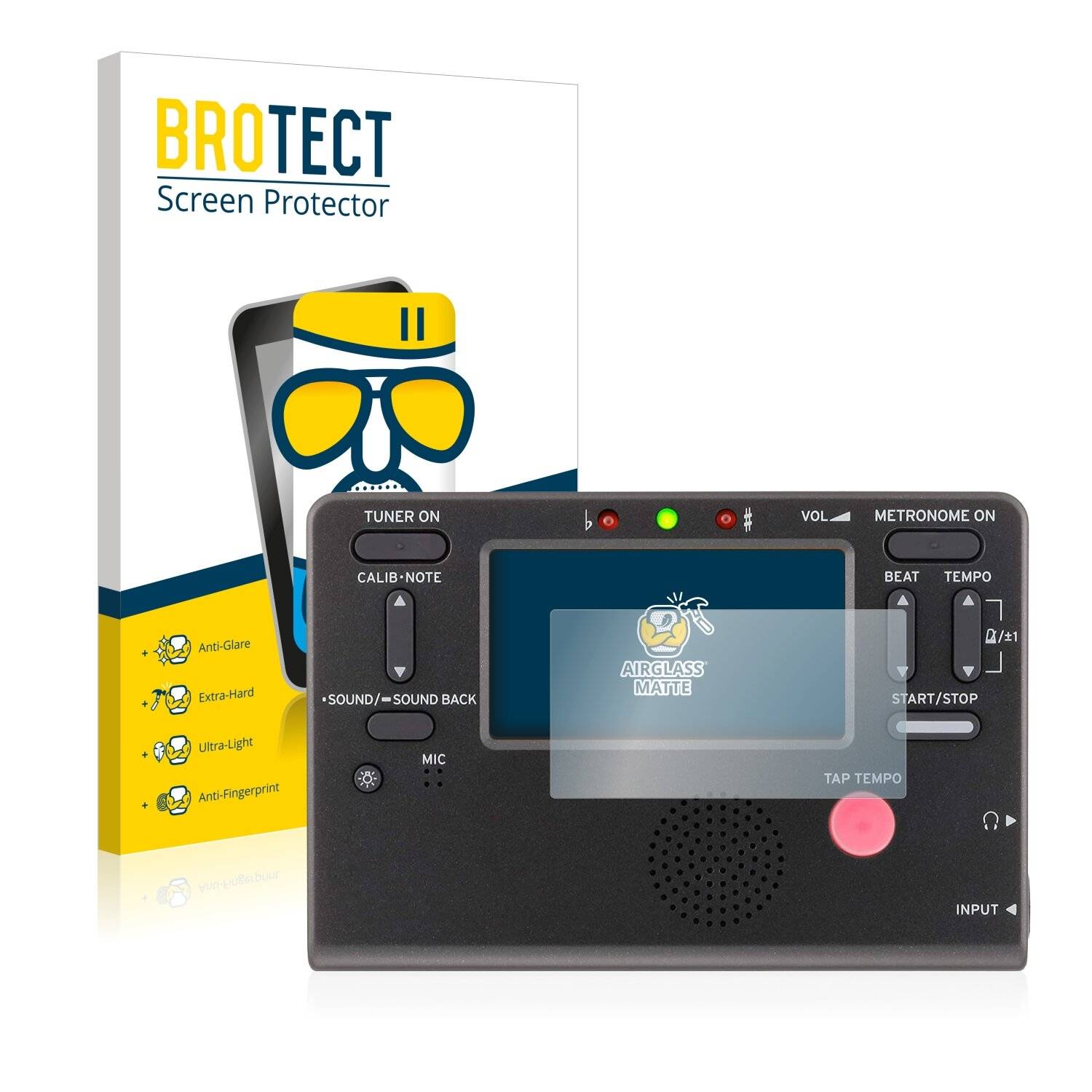 BROTECT AirGlass Matte Schutzglas Folie für Korg TM-60 Combo Tuner