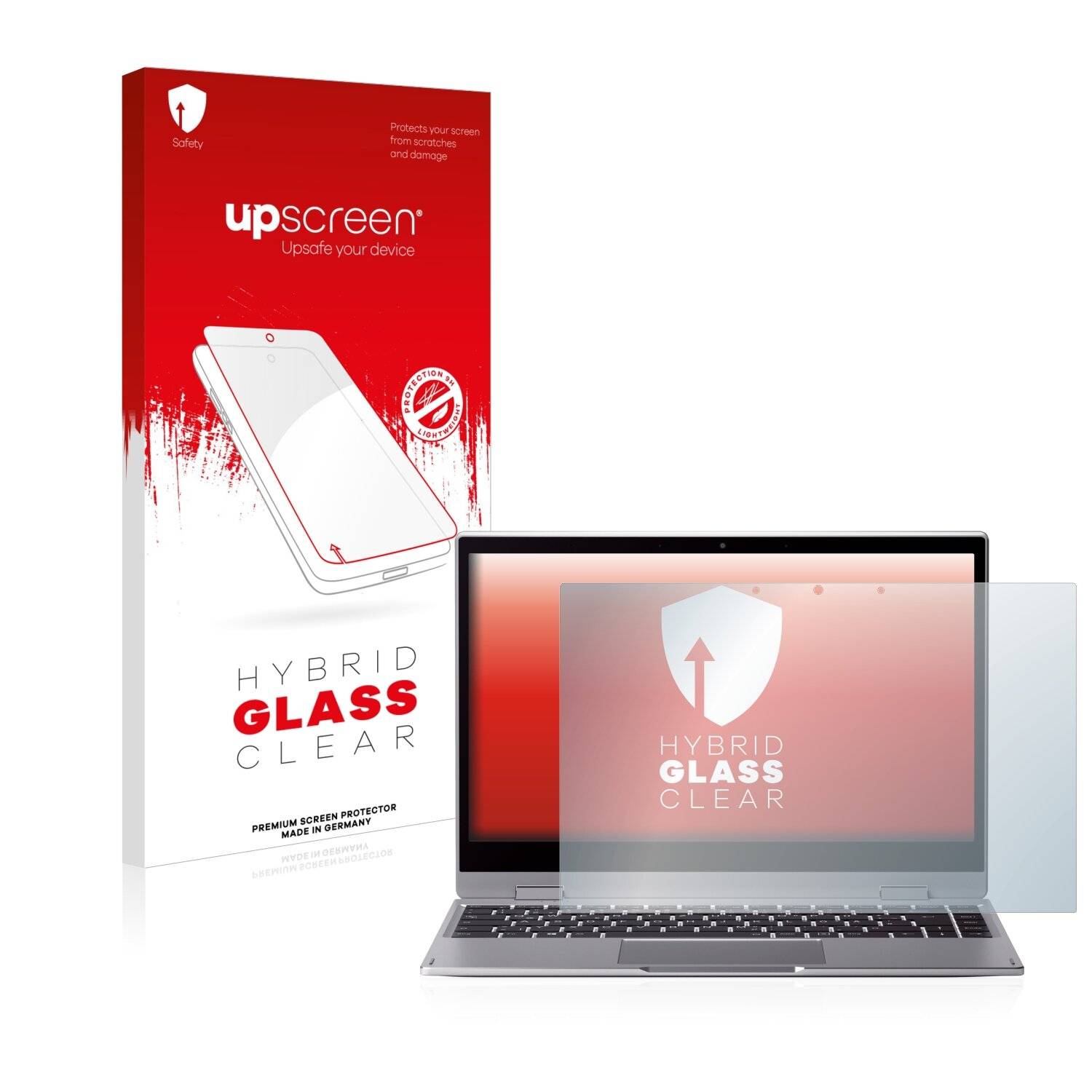 upscreen Hybrid Glass Clear Premium Schutzglas Folie für Medion Akoya