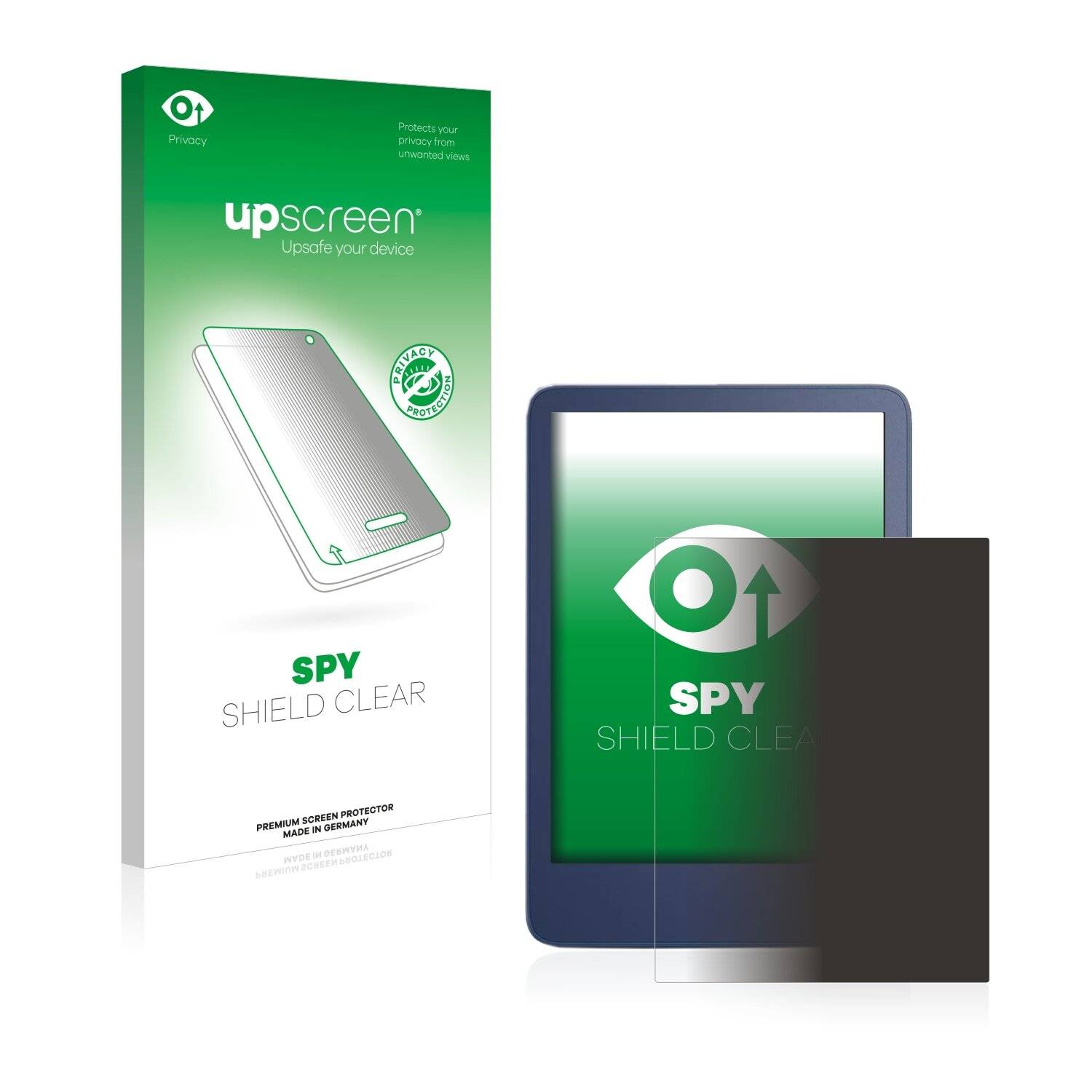 upscreen Blickschutzfolie für Amazon Kindle Reader 2022 / 2024 Anti-Spy Privacy Blaulichtschutz Sichtschutzfolie