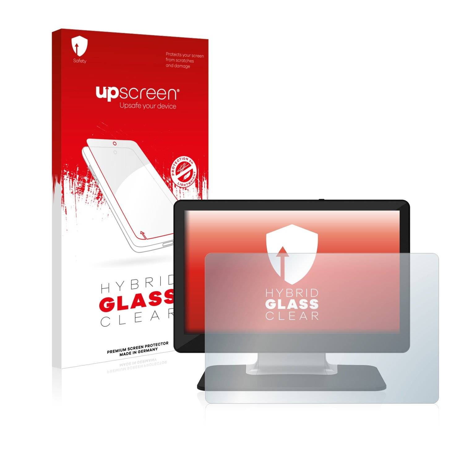 upscreen Hybrid Glass Clear Premium Schutzglas Folie für Elo TouchSystems Elo POS